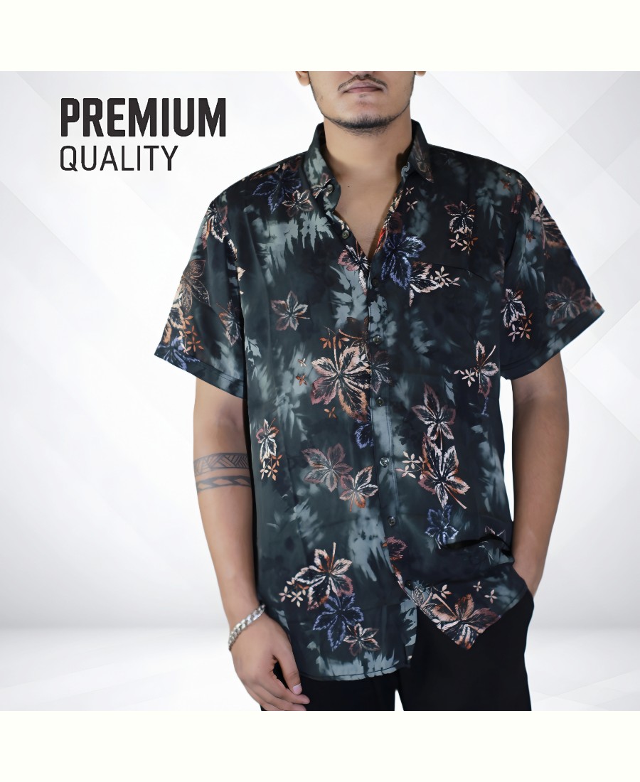 Midnight Bloom – Premium Printed Shirt
